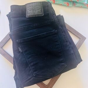 Levi's Girls' Black Bootcut Slim Jeans